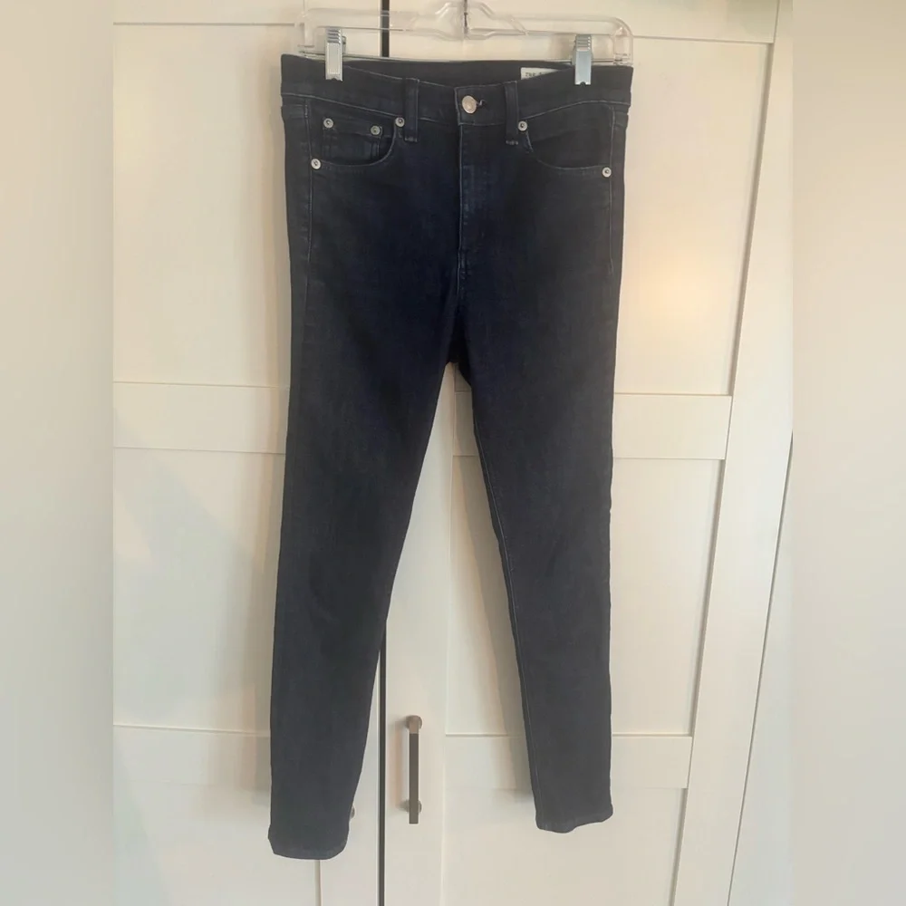 rag & bone skinny jeans size 26 dark wash color indigo minimalist chic classic